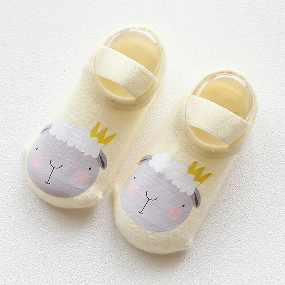 Calzini da pavimento alla moda con stampa animalier dei cartoni animati neonati/bambini 210528