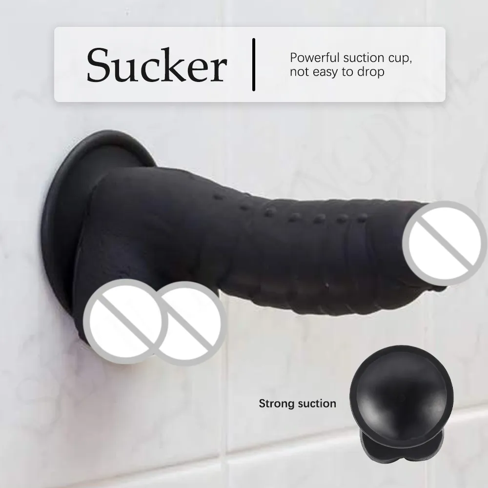 Massage Huge Big Realistic Dildo Soft Material Penis Suction Cup Cock Vagina Masturbator Sex Toys for Woman Strapon Female Masturbation