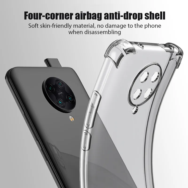 Proteggi schermo cellulare Custodia in silicone ultra sottile Xiaomi Redmi Note 9 8 7 Pro 9S 9 Pro Max K20 K30 Pro