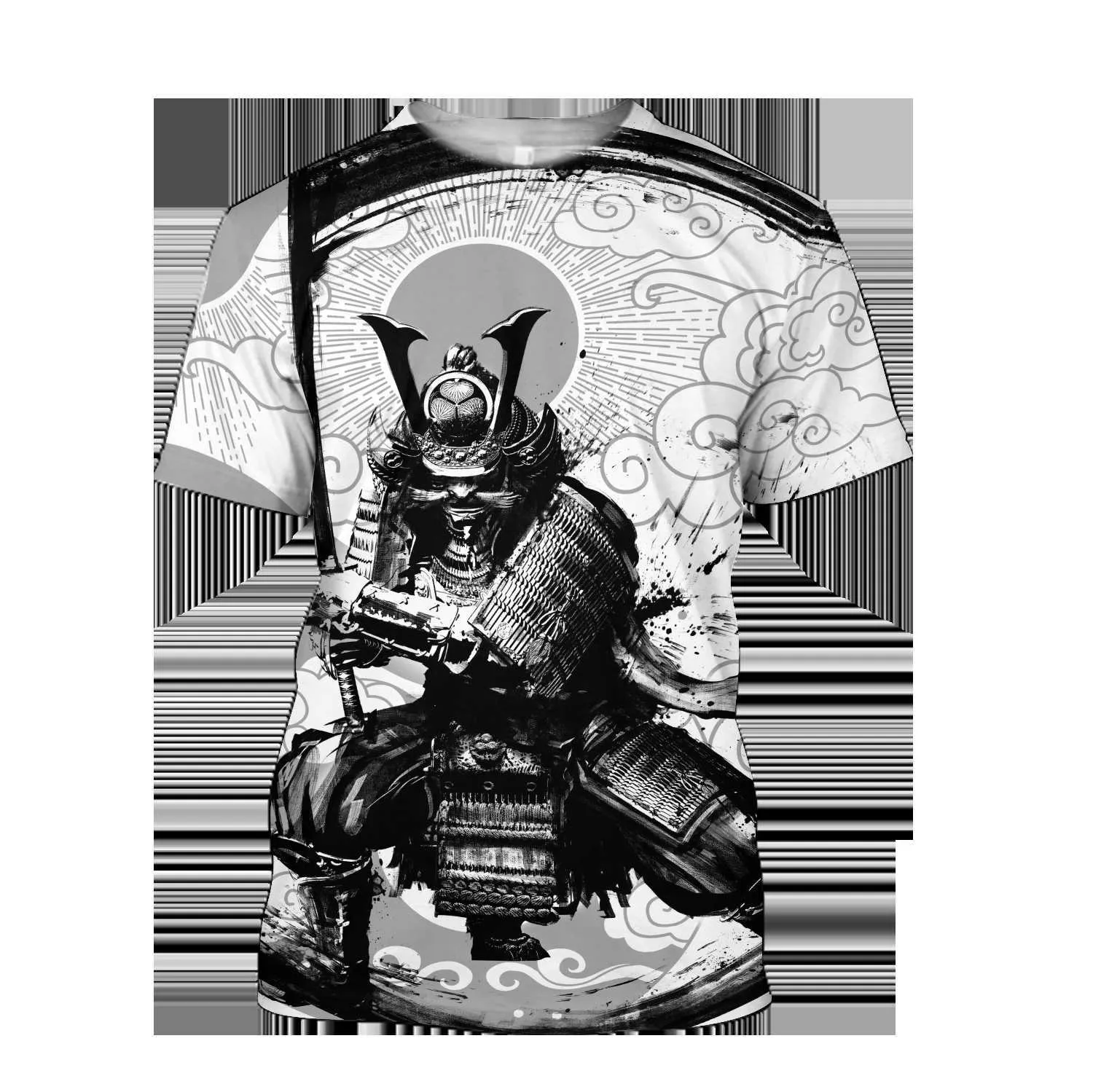 Vackra samurai tatuering karp fiske 3d tryckta män t shirt sommar mode harajuku kort ärm tee tröjor unisex topps tx4 21074300933