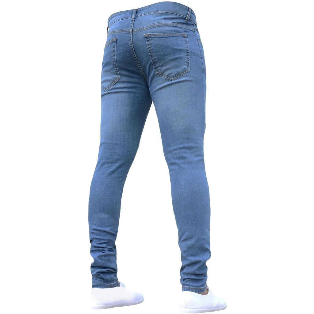 2021 Pantaloni da uomo in puro cotone denim di colore retrò pantaloni da lavoro hip-hop afflitti jeans pantaloni a matita pantaloni da lavoro # G30 X0615