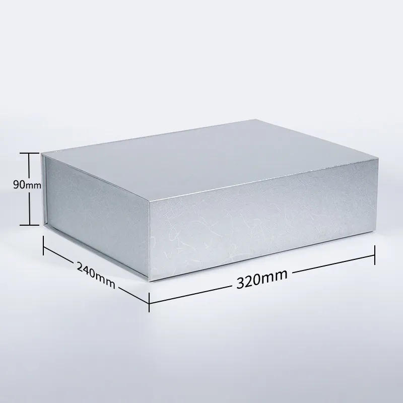 高品質の厚い板紙折りたたみリジッドボックスギフトラップ衣類用磁気閉鎖パッケージングコスメティ