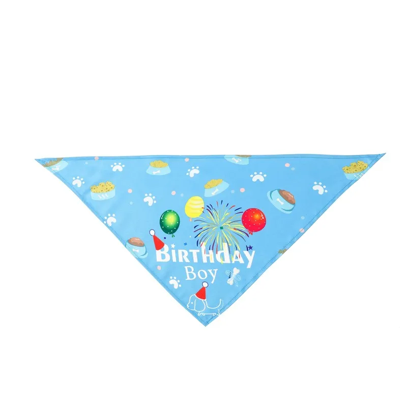 Head Wear Chien Anniversaire Salive Chien Vêtements Chapeau Triangle Serviette de Fournitures pour Animaux de Compagnie