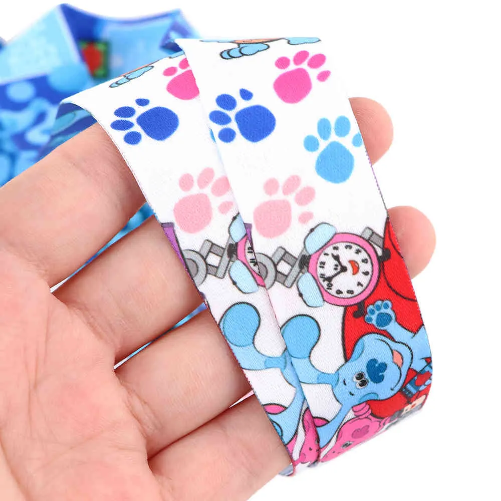 10 шт. / Лот J2784 Мультфильм Blue Dog Pattern Pattern Ranty Keychains Аксессуар для мобильного телефона USB Держатель Badge Держатель Key Reads Tags