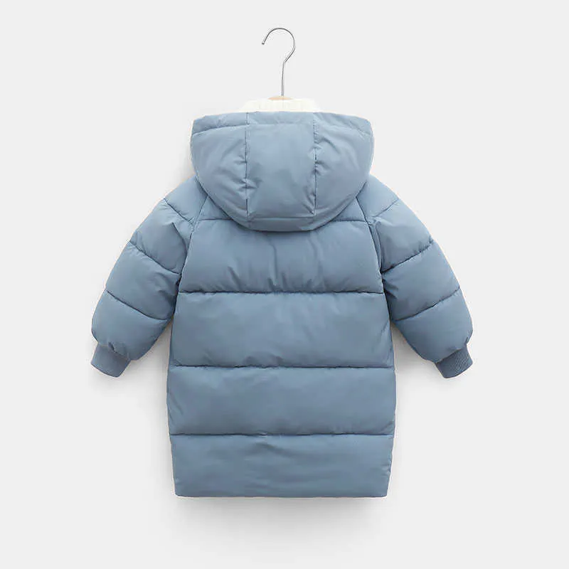 2-12y rosyjski dzieci dziecięcy w dół wierzchnia odzieży zimowej odzież teen chłopięcy dziewczęta bawełna wyściełana parka płaszcze zagęścić ciepłe długie kurtki 210916