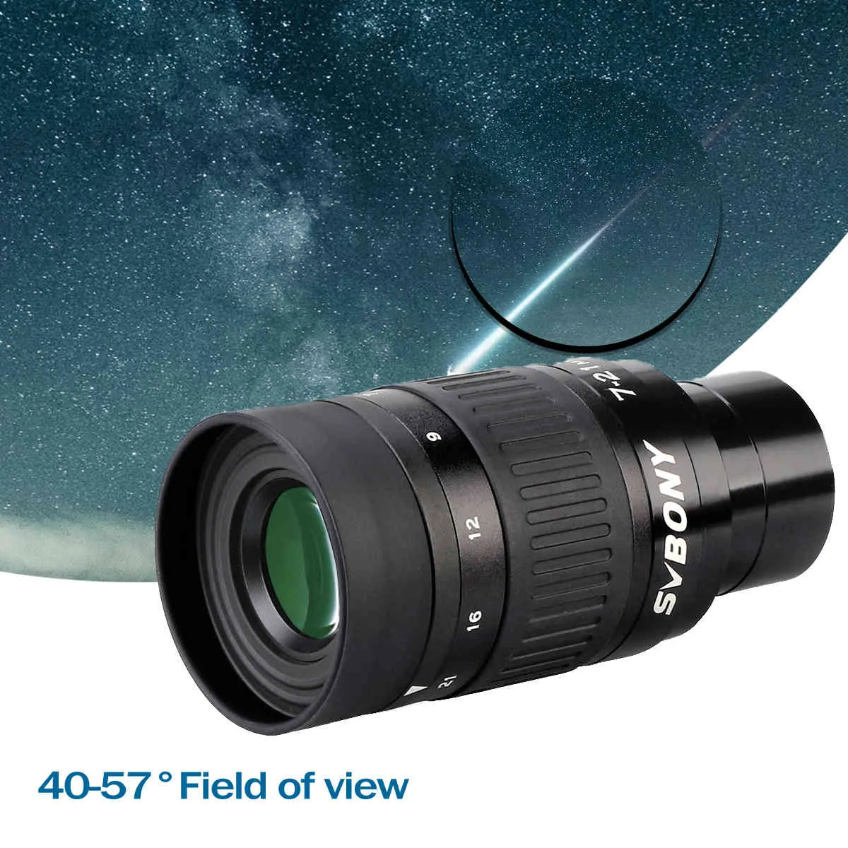 Svbony Zoom Telescope Okularka 1,25 '' 7mm do 21mme W pełni powlekane 6-Elem 4-Group Optyczne ciągłe powiększanie SV135