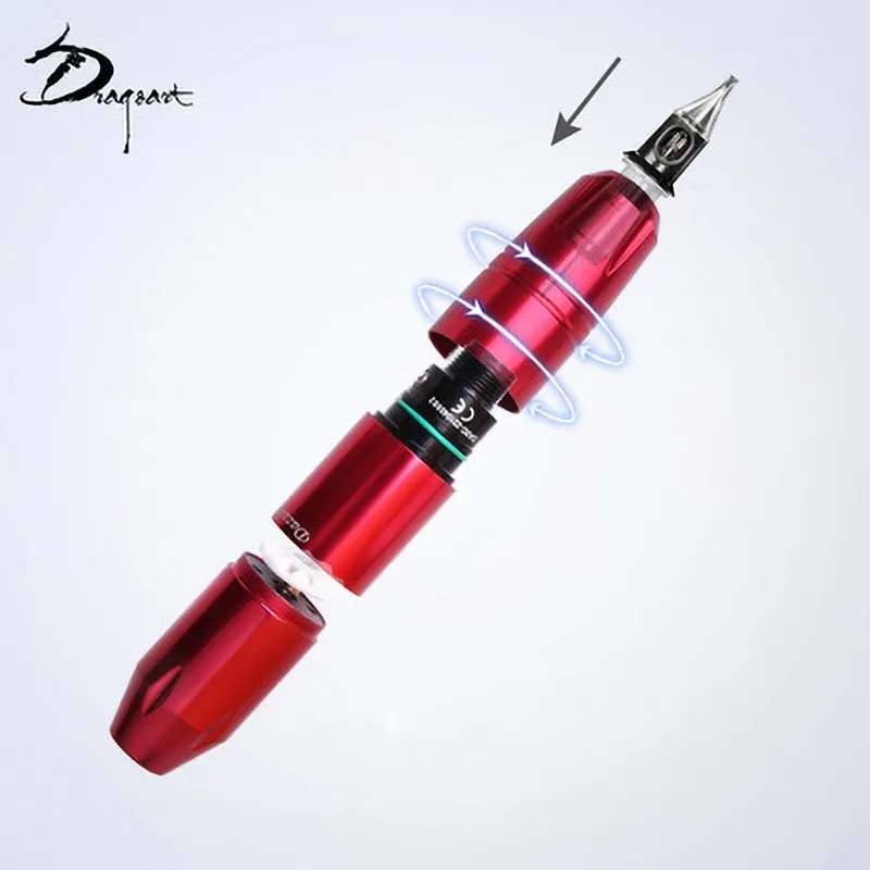Ejderha Sanatçı Dövme Güç Kaynağı Renkli II Nesil Pen Secant Hat Sisleme Entegre Motor Makinesi Siyah Kırmızı Altın6888593