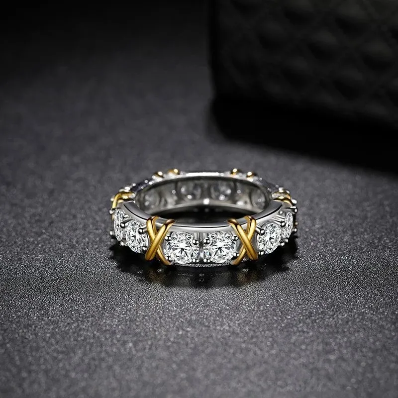 S925 Sterling Silver Microset Diamond Trend Paar Ringlicht Luxe Luxe Niche High-End Exquisite Net Red Unisex Sieraden Gift3179694