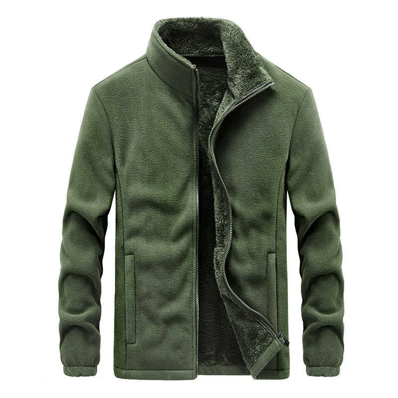 Chaifenko 2021 New Winter Fleece Jacka Parka Coat Men Vår Casual Bomber Militär Outwear Tjock Varm Taktisk Army Jacket Men P0804