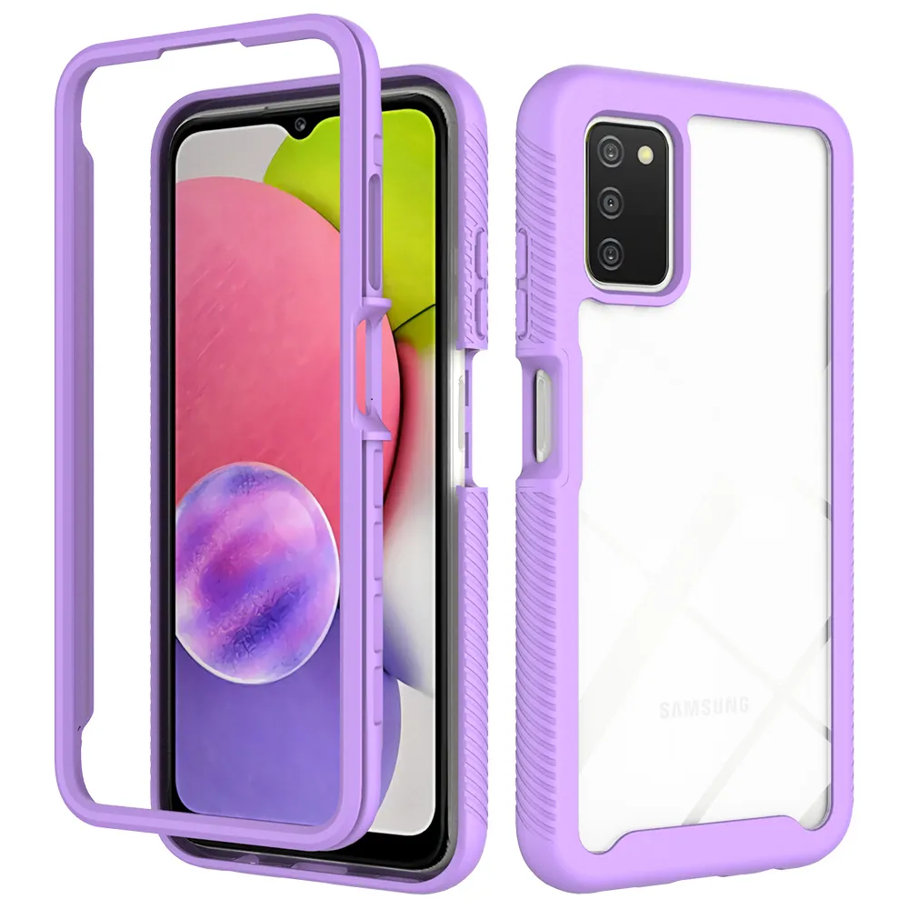 Armor Ambocight Case для Samsung Galaxy A22 4G A82 5G A03S SM-A037F A70 TPU Bumper Очистить акриловую заднюю крышку