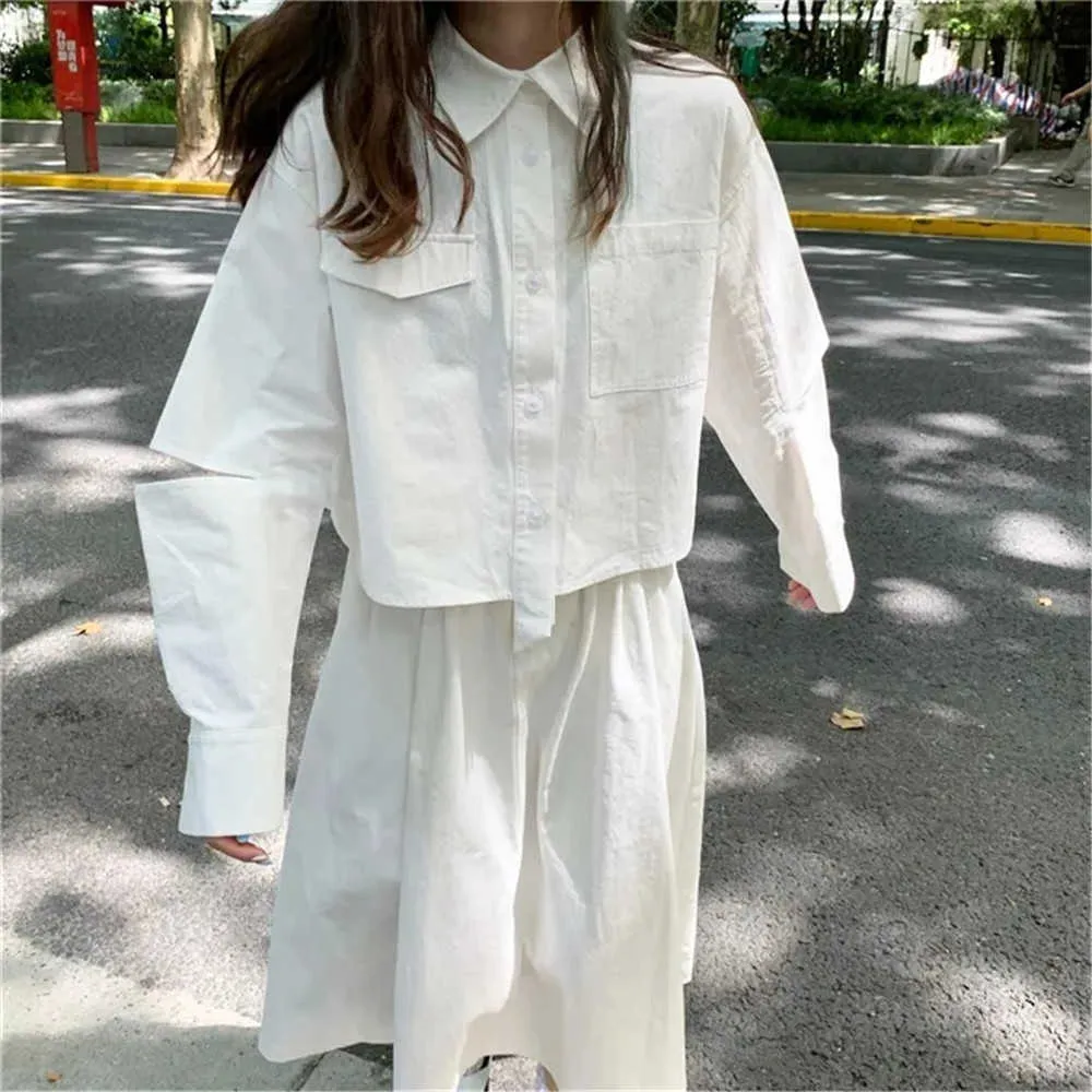 Midi Langer Faltenrock Frauen Mode Sommer Casual Einfache Feste Schwarz Weiß Eine Linie Hohe Taille Rock Weiblichen Koreanischen Stil 210619