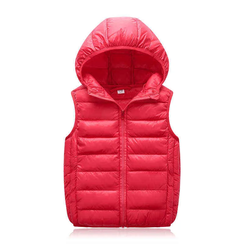 3-16 ans enfants vers le bas coton gilet automne hiver bébé filles garçons mince chaud KF05 211203