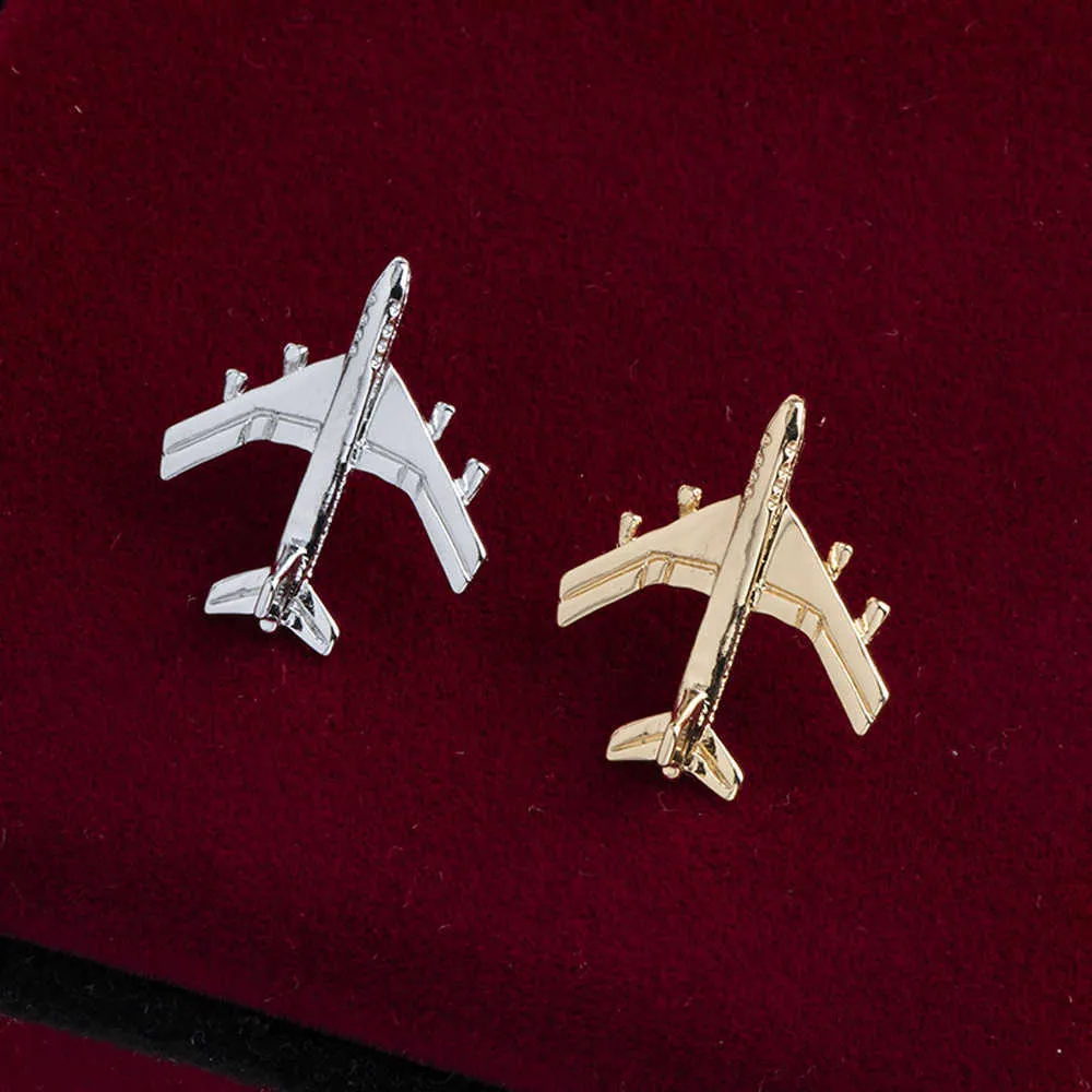 Vintage flygplan brosch män passar lapel pin mini söt legering märke tröja jacka dekor krage stift mode smycken h10184955516
