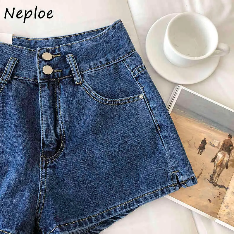 Neploe taille haute hanche shorts feminino été nouveau slim denim court femmes vêtements d'extérieur tout match 210423