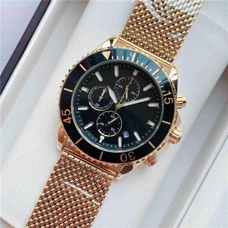Zegarek marki Men Style wielofunkcyjny kalendarz ze stali nierdzewnej kwartalny Kwartalne zegarki Małe tarcze mogą działać