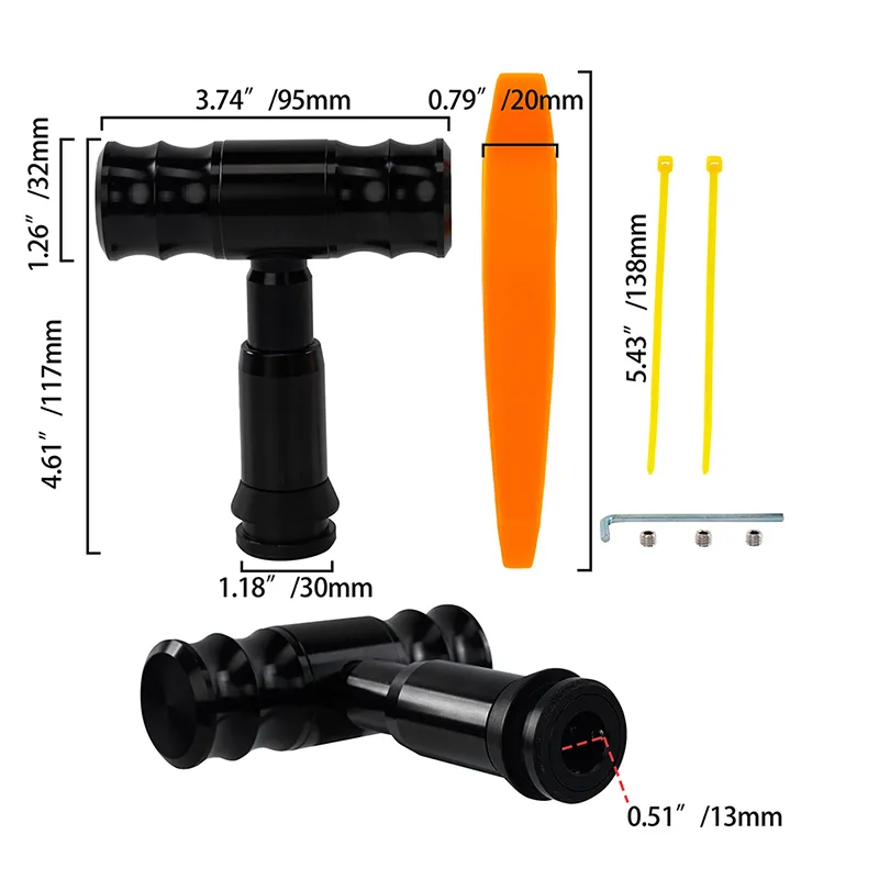 Chustbay Airplane T kształt aluminiowy joystick Automatyczne ręczne samochody wyścigowe Godzina przekładni biegów GearShift GearStheiftes Universal Lever Head