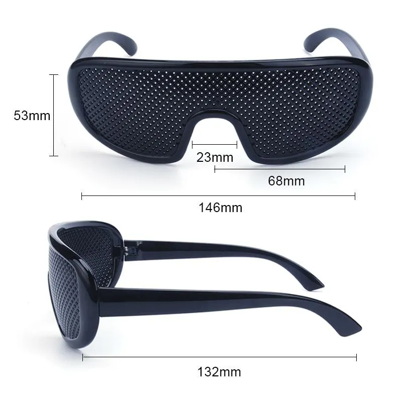 Очки-обскуры, черные солнцезащитные очки против усталости, маленькие отверстия для близорукости, очки высокого качества из пластика Drop2269