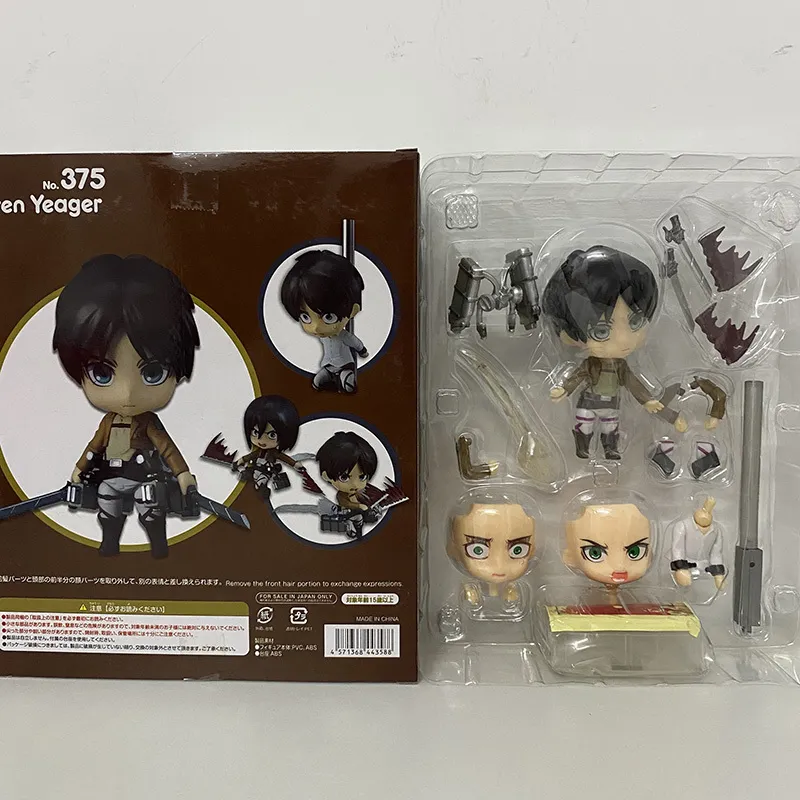 Attaque des figures Titan Eren Mikasa Ackerman Levi PVC Action Figure Jaeger Eren Ackerman Anime Figma 203 207 213 Figure X05031348578