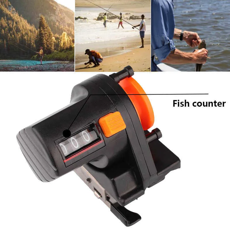 Fiskelinje räknedrulle djup Finder High Precision 0999m Stark ABS Fiske Display Gauge Counter Djup Plastlinje H108483995