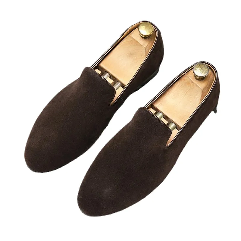 Novel Designer Suede Green Brwon Black Pointed Wedding Oxford Shoes Uomo Casual Mocassini Abito formale Calzature Zapatos Hombre