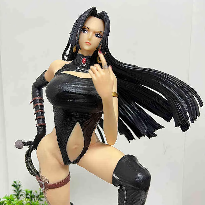 49 cm One Piece Anime Figur Boa Hancock Action Figur GK 1/4 Boa Hancock Figur Erwachsenen Sammlung Modell Puppe Spielzeug AA220311