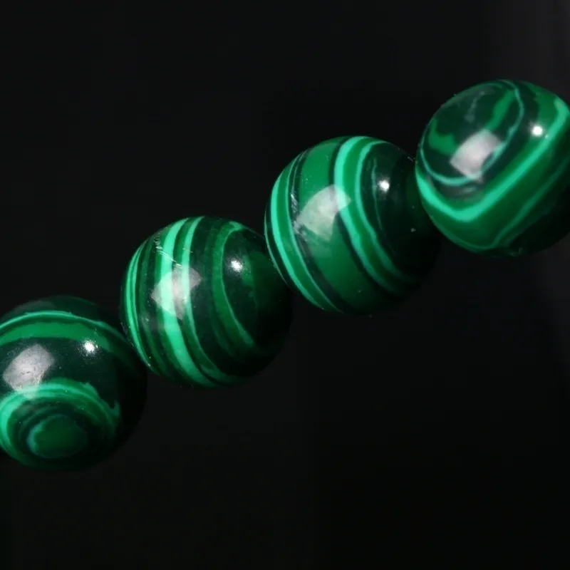 Mode 6mm8mm10mm12mm Azurite Malachite perle brin charme Yogo élasticité corde bracelets pour femme hommes bijoux ronds cadeaux 7205725