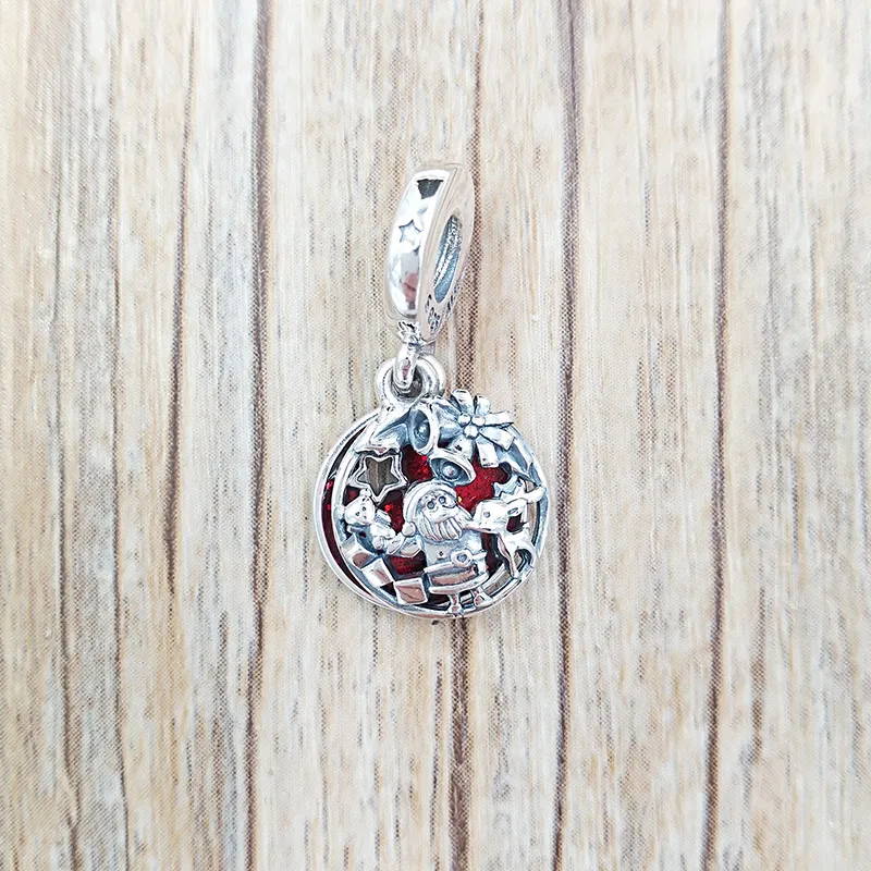 925 Gümüş Mücevher Yapma Malzemeleri Sadece Pandora tarafından Pandora Santa Sevgi Barış Joy Diy Takılar Kadınlar İçin Dostluk Bileziği Zincir Boncuklar Kolye 798468C01