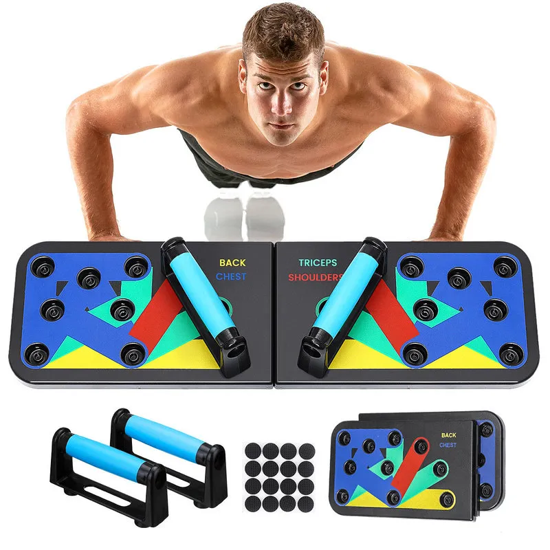 SGODDE 9in1 Push Up Board Multifunction Rack Core Strength Muscle Training Home Gym Fitness Body Building Equipment 2202161443509