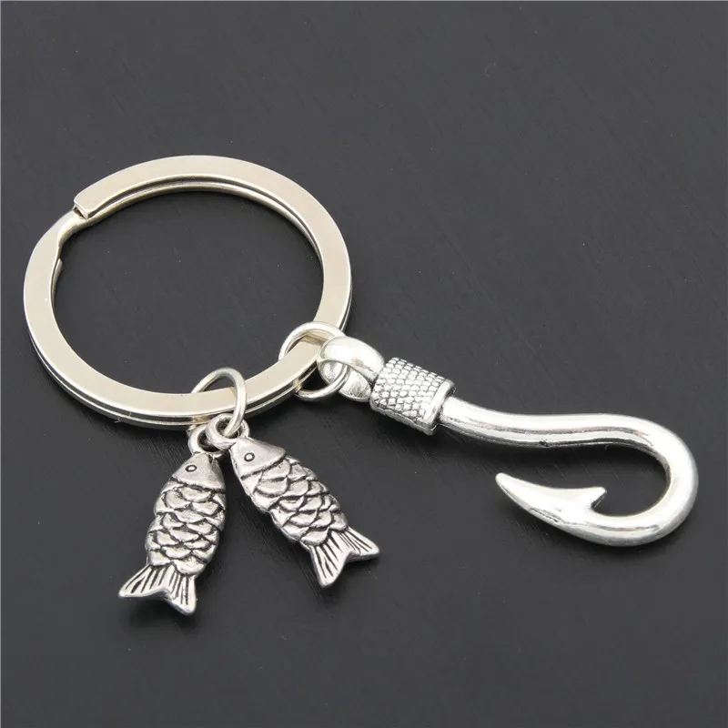 أسماك Hook Fishing Keychains Beach Fish Keyring Anchor Lighthouse Charms Summer Jewelry Gift6262828