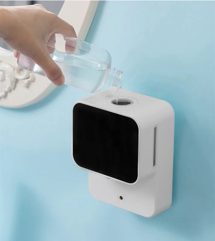 430 ml automatisk skum tvåldispenser infraröda händer väggmonterad led smart sensor touchless flytande dispensers6461678