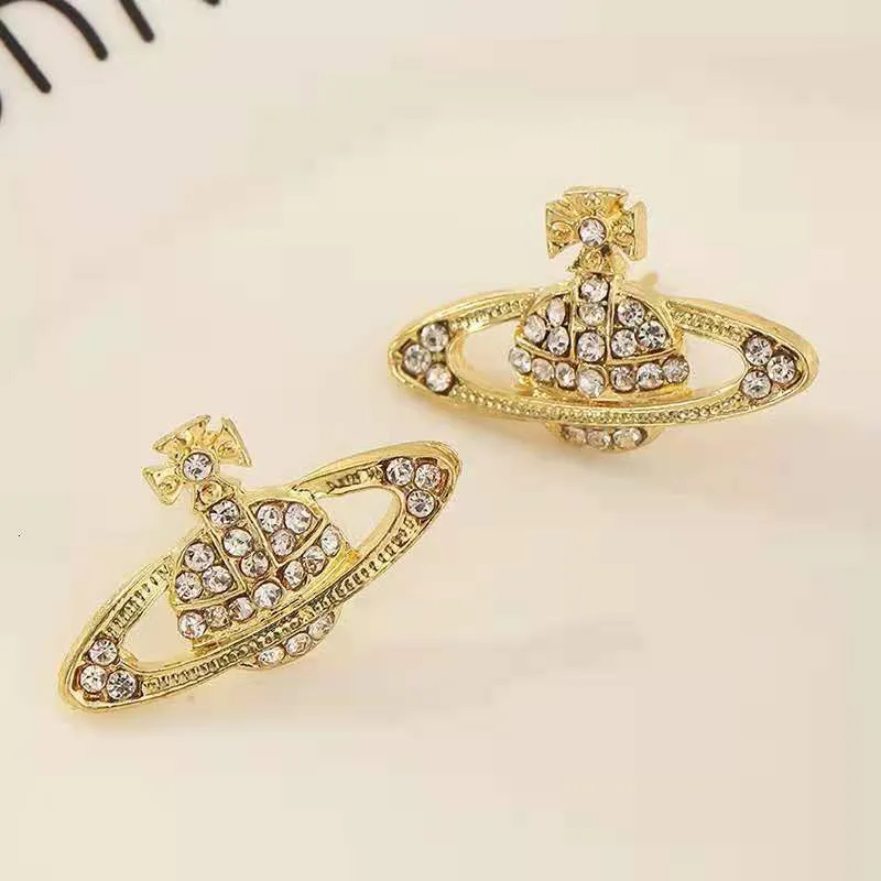 Oorbellen Fashion Trend Sieraden Ins Personaliseerde Planet Earrings Creative Saturn Diamond Female5047953