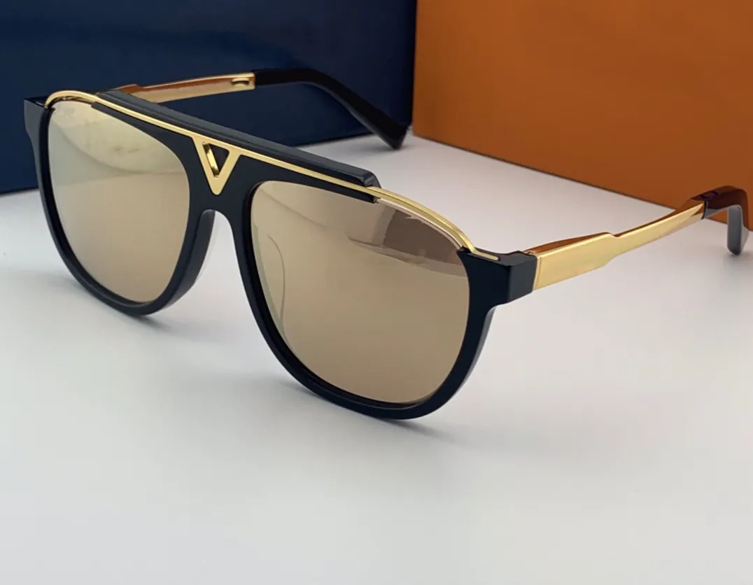 Zwart Goud Vierkante Zonnebril Grijs Gradiënt Vintage Bril 0936 Sonnenbrille Herenmode Zonnebril 0937 UV400 Brillen met Box263f