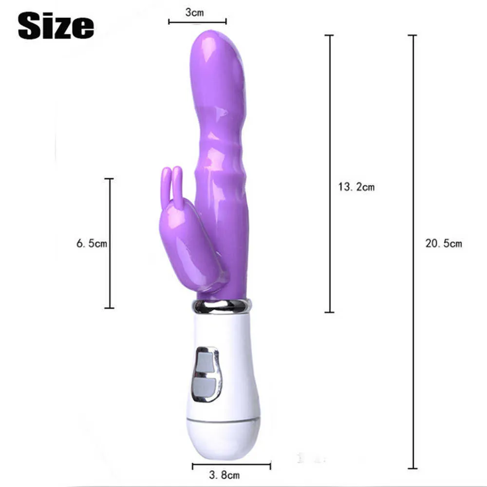 Dubbel huvud vibrator vaginal massage dildo sexleksaker för kvinnor g-spot vibrerande kärlek ägg klitoris stimulator kvinnlig masturbator p0816