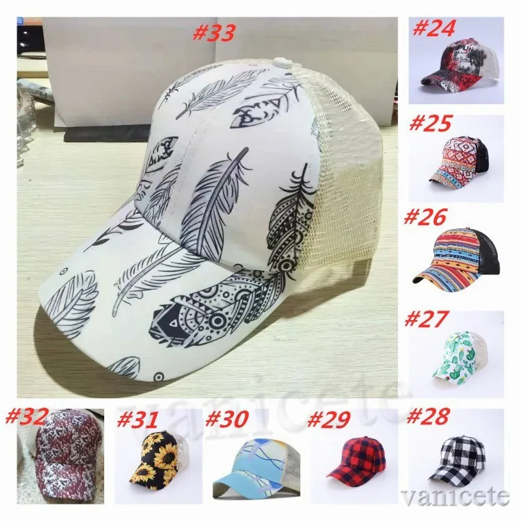 Party Hats Criss Cross Ponytail Hat 71 Styles Criss Cross Washed Distressed Messy Bulls Ponycaps Baseball Caps Trucker Mesh T2I52513800431