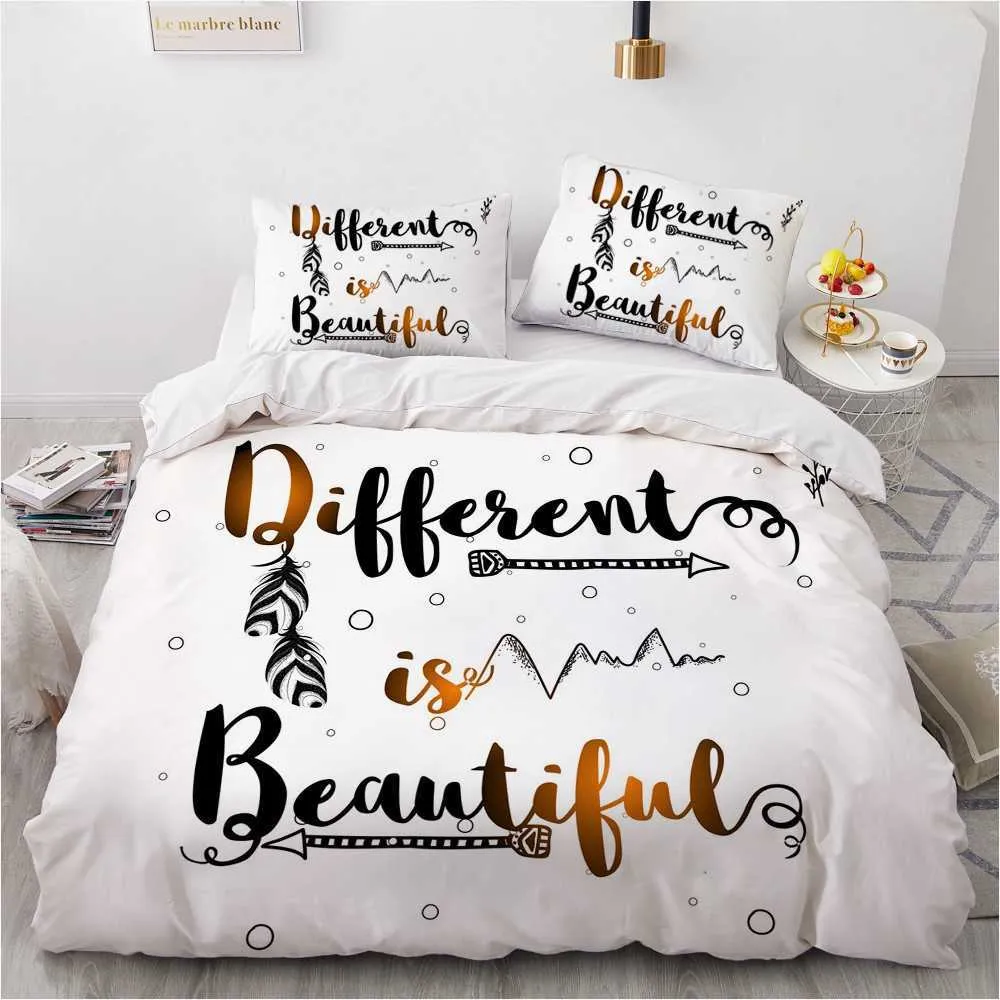 Classic 3D Design Custom Bed Linen Comforter Quilt Cover Bedding Set Full King Queen Double Single Size Home Textile 211007