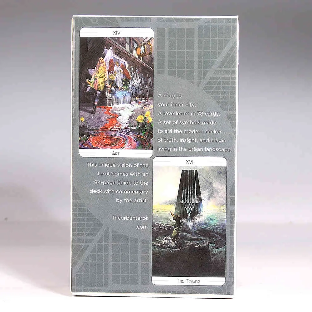 The Urban Tarot Cartões Deck Prisma Versão Tarotcard Game 78 com Guia Divinate Inglês Inglês Inspirado Bom Fada Angel Saleah5B