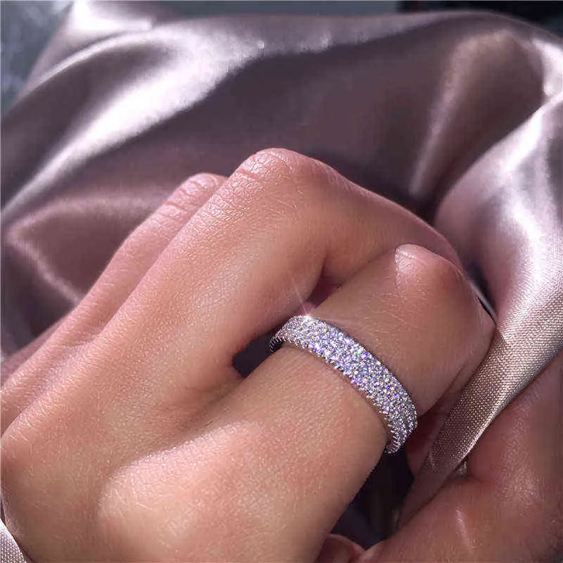 Shipei 100% 925 sterling silver skapade diamanter ädelsten bröllop engagemang personlighet par ringar fina smycken 211217