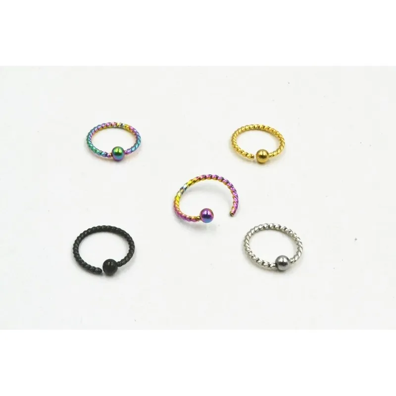 20g Surgical Steel Twist Eyebrow/ Nose/Ear/ Lip/labret Ring,BCR Body Piercing Earring tragus Diath ring