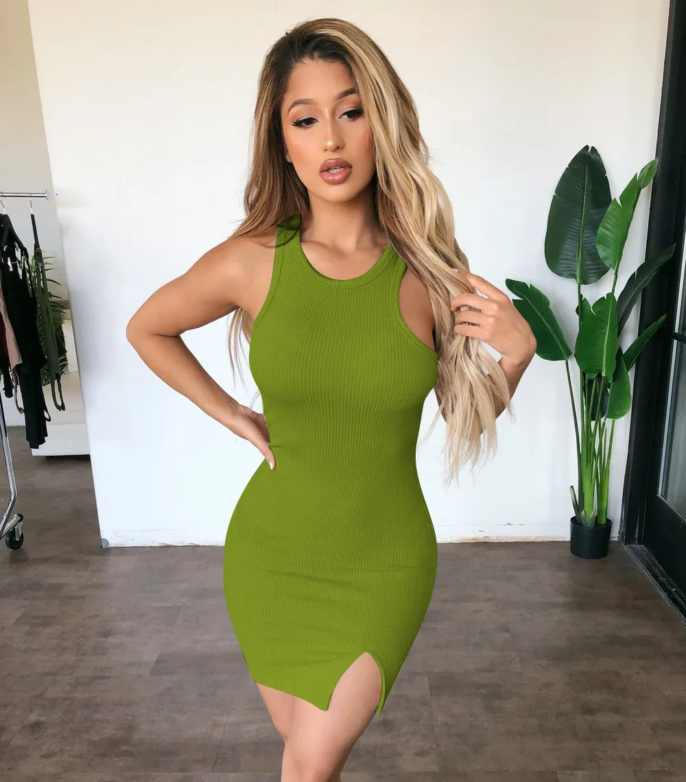 Women Designers Clothes 2022 dresses pure split dress fashions in spring and summer woman models bodycon skirt