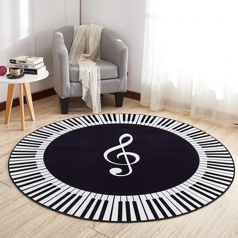 Tapis rond tapis de porte tapis modernes pour salon chambre anti-dérapant sol Tapete maison Textile236V