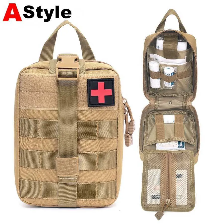 Bolsa médica Camping táctico Molle botiquín de primeros auxilios ejército al aire libre caza Camping emergencia supervivencia herramienta paquete militar médico EDC bolsa