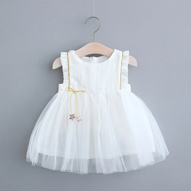 Neonate Abiti casual Moda estiva Costumi feste di matrimonio Vestiti senza maniche bambini Abiti carini neonati 210429