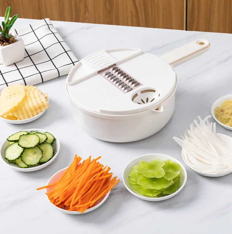 Cortador de verduras Multifuncional Mandoline Slicer Fruta Patata Pelador Zanahoria Queso Rallador Accesorios de cocina Chopper Slicer 2103259f