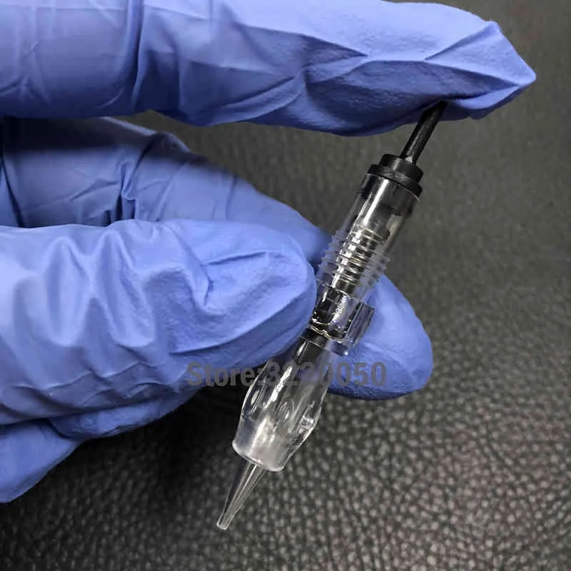 Cartridge Needle Tattoo Needle Dermografo för halv-permanent sminkskruv 1/3/5 RL Nålar för svart Pearl PMU Machine 210324