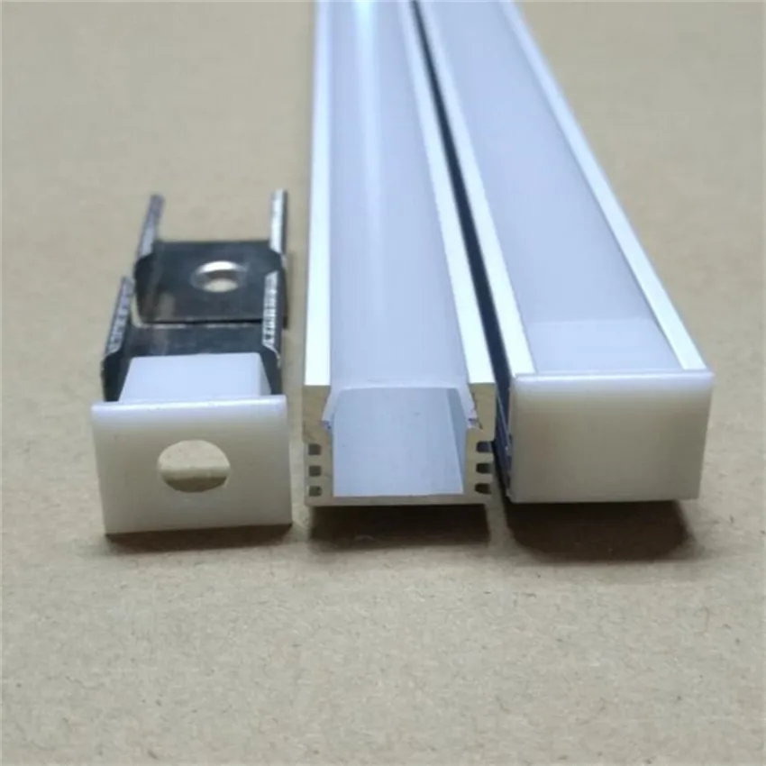 Koszt dostawy Wysoka jakość 2M PCS U Kształt Aluminiowy profil LED rowek aluminiowy z zestawem okładki i klips pokrywy na komputerze do paska LED225L