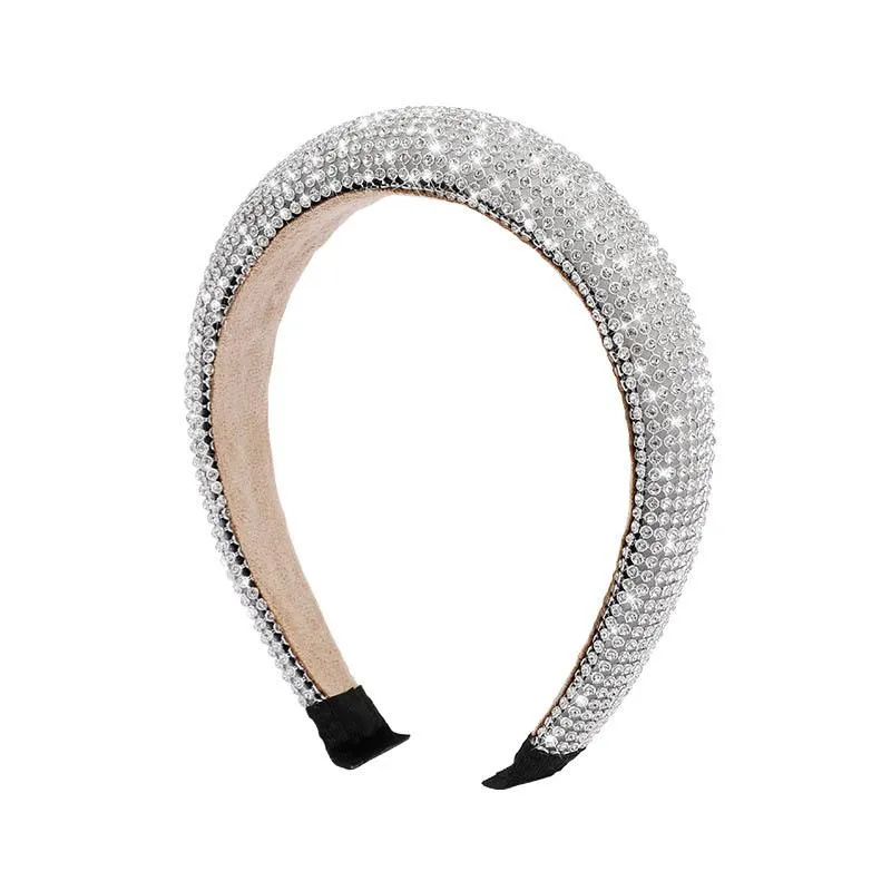 Neue ankunft extreme luxus frauen haarschmuck stirnbänder volle abdeckung micro faux kristall glänzen schöne mädchen stirnband