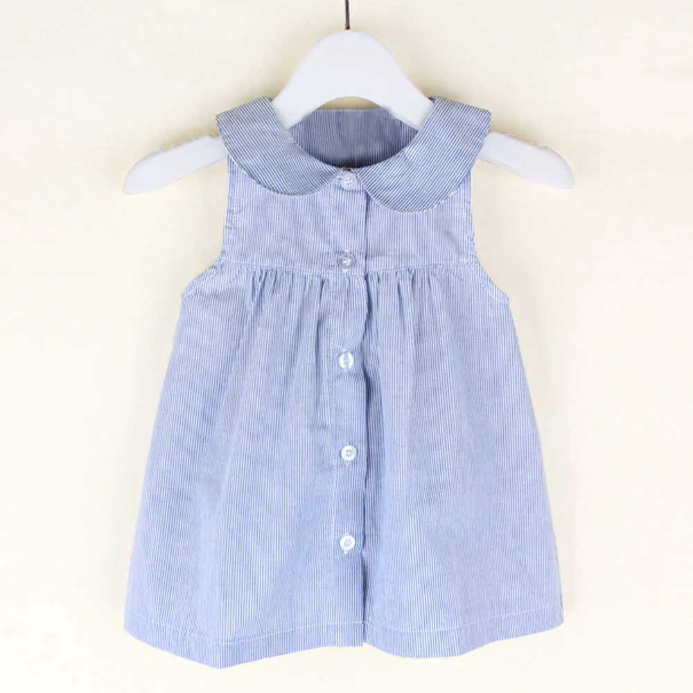 Kleinkind Kleinkind Kinder Baby Mädchen Kleid Kleidung Streifen Ärmellose Casual Kleider 2020 Sommer Q0716