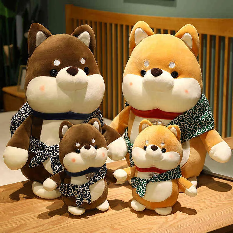 25/35/45cm Lovely Shiba Inu Plush Toys Kawaii Runaway Dog Dolls Stuffed Soft Animal Dolls Home Decor Gift for Children Y211119