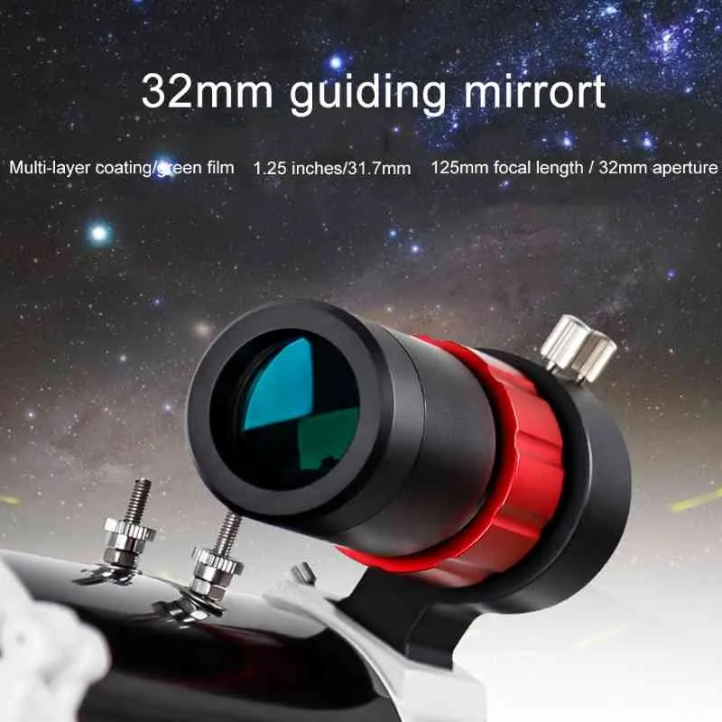 Finderscope, Lightweight Durable 32mm 1.25" Focuser Guide Scope Finderscope With Bracket Astronomical Telescope