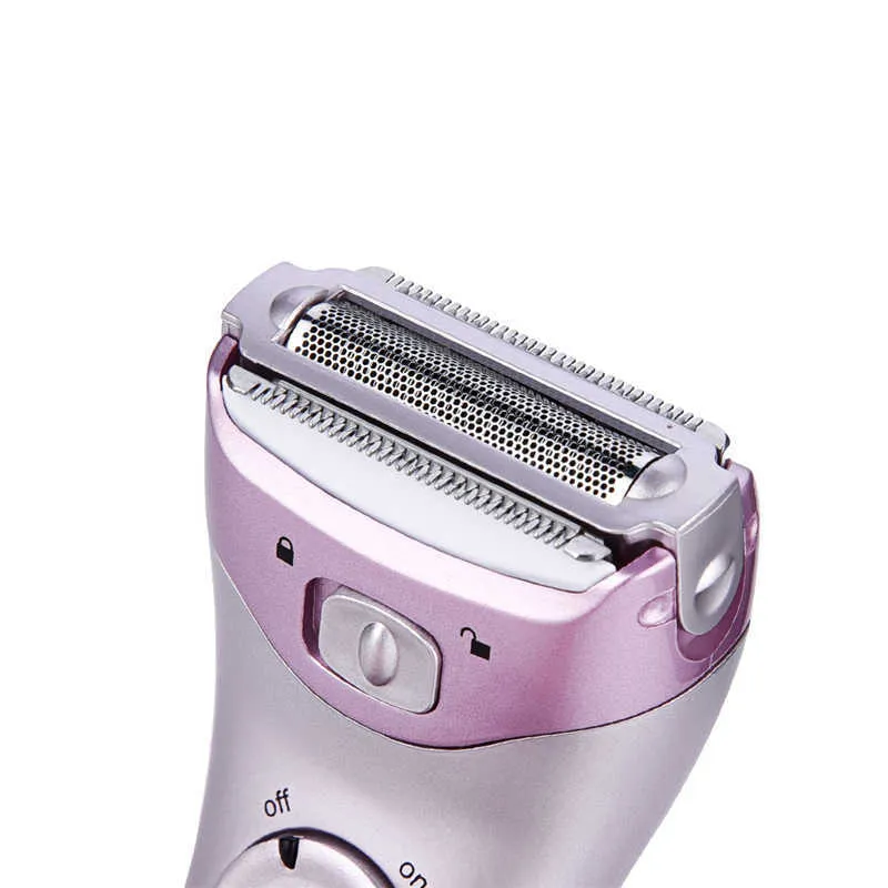 Alimentato a batteria Lady Corpo Raschiante Rasoio Femminile Rasoio Impermeabile Rasatura Dei Capelli Delle Donne Gamba Bikini Depilazione Trimmer Depilatoria P0817